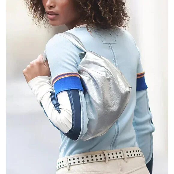 NWT: FREE PEOPLE Viva La Vegan Clutch / Silver - Picture 10 of 10